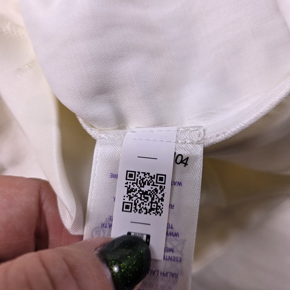 Ralph Lauren Purple Label Leora Linen Blend Pants Womens 10 White $1690 - Picture 3 of 12